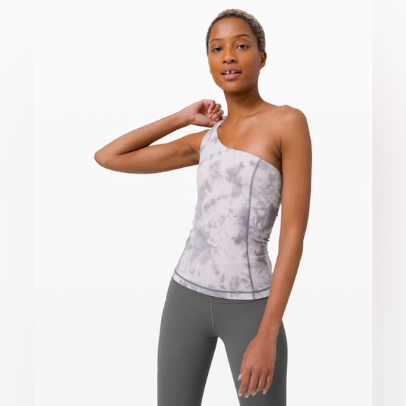 Lululemon one shoulder grey marble tank top - Picture 1 of 9
